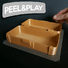 scatola sbucciare giocare Stampa posto contenitore Conservazione petto in cerniera coperchio bellissimo Lavorando 3d print model - Mito3D