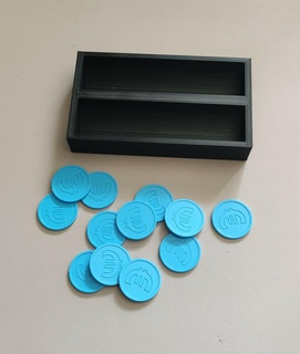 box 100 tokens boitier jetons token 3d print model - Mito3D