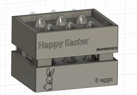boîte 12 œufs paque 3d print model - Mito3D