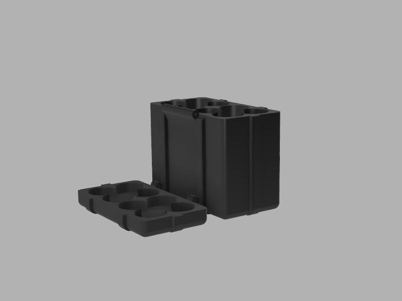 Box 8 aa Batterien 3D print model - Mito3D