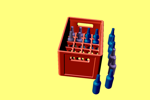 box bottles + bottle 1 64 dioramas hotwheels scales diecast toys models 3d print model - Mito3D