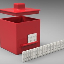 caixa de braille mutável símbolos a casa organizar assistência cego 3d print model - Mito3D