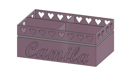Box Camila Abteilungen 3d drucken Schublade cami 3d print model - Mito3D