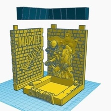 scatola diorama meraviglia uomo Ragno ghiottone lucertola marevl temerario ferro formica ragno 3d print model - Mito3D