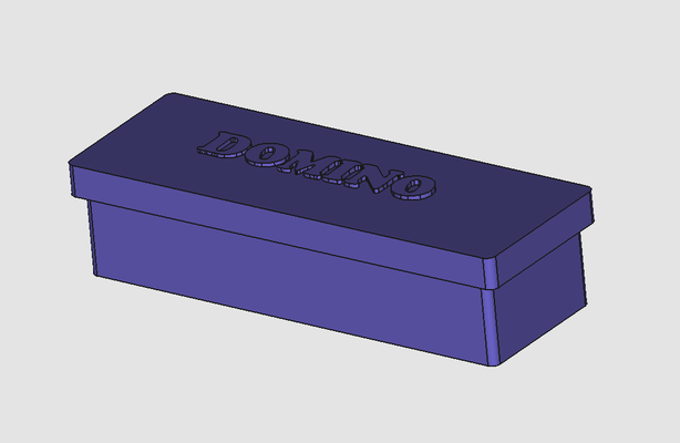 box domino game storage 3d print model - Mito3D