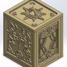 kutusu altın sterlin oyun şövalyeler zodiac 3d print model - Mito3D