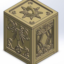 box golden scorpio game knights zodiac 3d print model - Mito3D