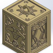 box golden taurus game knights zodiac 3d print model - Mito3D