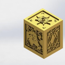 box golden virgo game knights zodiac 3d print model - Mito3D