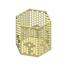 6 caja de nido abeja la flor patrón moda regalo herramienta equipos oficina casa 3d print model - Mito3D