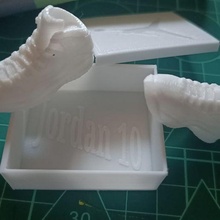 box jordan 10 1 8 scale game sneakers collection 3d print model - Mito3D