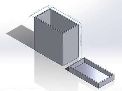 box lid deposit tool toy cube rectangle 3d print model - Mito3D