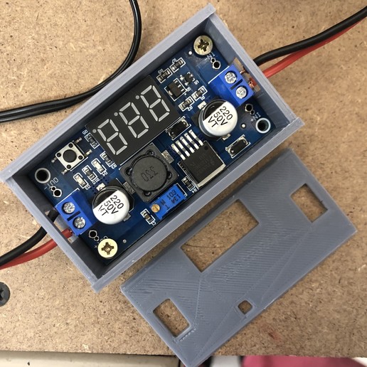 box lm2596 dc-dc voltage regulator display tool card case helmet lm2596s power supply step down electronics 3D print model - Mito3D