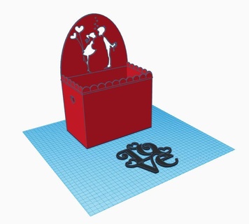 caja amor pequeño envase romance regalo único elegante decoración san valentin día aniversario cumpleaños 3d print model - Mito3D