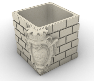 box pen pencil bricks pot 3d print model - Mito3D