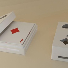 caixa jogando cartas 3d print model - Mito3D