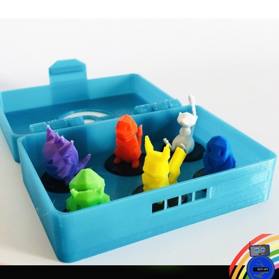 boîte pokémon figures planche jeux jeu plateau société bulbasaur charmander gengar miauler pikachu pokémons jouet gicler 3d print model - Mito3D