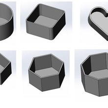 box shape assorted art heart hex hexagon octagon gift cylinder 3d print model - Mito3D