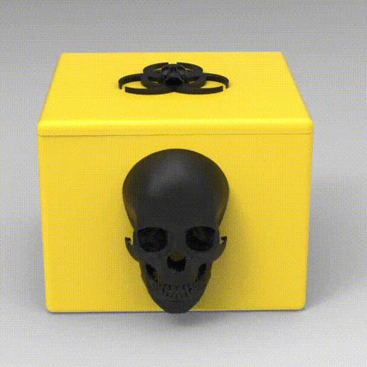 caixa de crânio a arte escuro shapd 3D print model - Mito3D