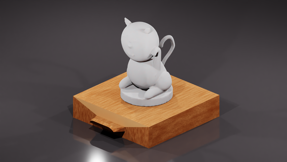 box stand meow cat cat3d abox model little smlie 3d print model - Mito3D