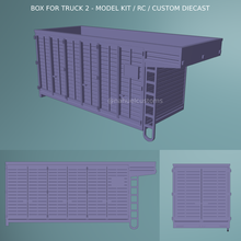 caixa caminhão 2 modelo kit rc personalizadas diecast 3d print model - Mito3D