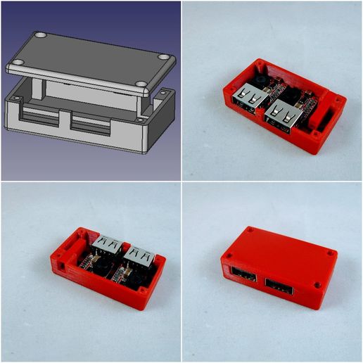 box usb step module charger electronics 3D print model - Mito3D