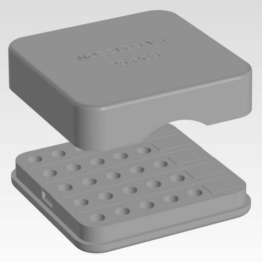 box v6 nozzles up 25 pcs w tags tool e3d nozzle holder 3d printer accessories 3D print model - Mito3D