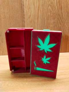 boîte cannabis aimants broyeur hachoir cultivation vert marijuana Bonjour revoir 3d print model - Mito3D