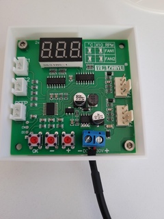 Box zhiyu Treiber Modul dc 12v 24v 48v 2 Kanal pwm 4 wire Ventilator Temperatur Regler 3d print model - Mito3D