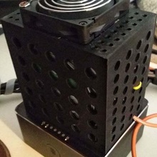 boxbay docking station gadget computer hard disk cooling fan 3d print model - Mito3D