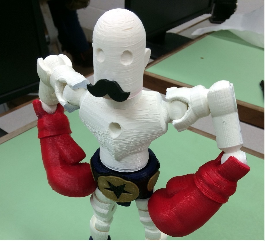 boksör bot boks modio meydan okuma robot modeller 3D print model - Mito3D