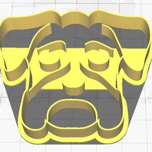 boxer cookie cutter dog animal 3d print model - Mito3D
