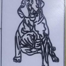 boxer dog mascot art decoration animal vectors 3d print model - Mito3D