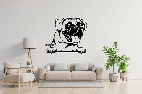 boxer dog deco Home dog wall boxer deco dog decoration  3d print model - Mito3D