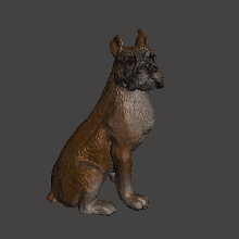 boxeur chien mascotte figure art 3d print model - Mito3D