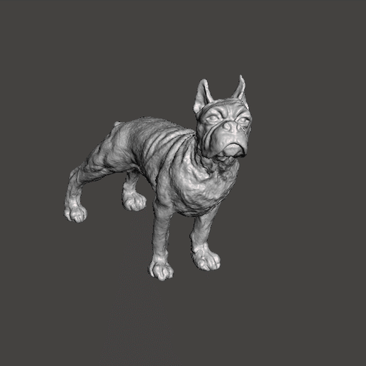 boxer cão mascote estatueta stl obj arte figura Cocker spaniel Inglês terrier escocês animal doméstico 3D print model - Mito3D