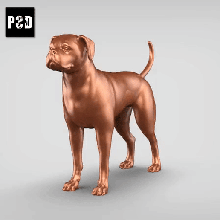 boxer cão v3 arte animal brinquedo estatuetas 3d print model - Mito3D