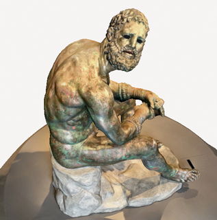 pugile combattente Roma alto dettaglio statuto 3d print model - Mito3D