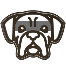 boxer head cookie cutter 3d print model - Mito3D