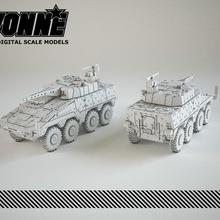 boxer 8x8 askeri araç ıfv oyun tank scalemodel uçak oyuncak wargaming minyatür 3d print model - Mito3D