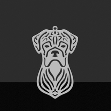 boxer pingente jóias cadeia cão 3d print model - Mito3D