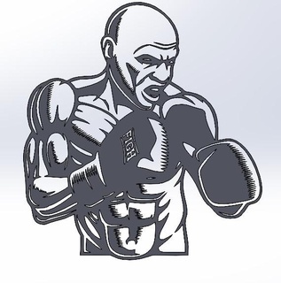 boxe boxer arte Treinamento 3d print model - Mito3D