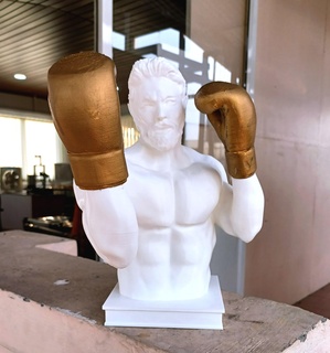 boxe statua stl Palestra mma kick boxing marziale arti allenarsi scultura miniatura arredamento 3d print model - Mito3D
