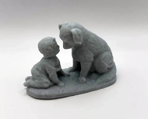 garçon chien figure art décoration homme analyse animal figurine décor calcul accueil maison l'amour marbre agréable seul 3d print model - Mito3D