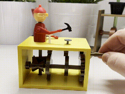 boy hammer - mechanical machine Game 3d print model - Mito3D