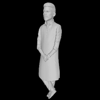 Garoto kurta shalwar Gujrati paquistanês indiano kameez khoosay bonito pé character figura arte traje personagem humano pessoa miniatura ender 3 3d print model - Mito3D