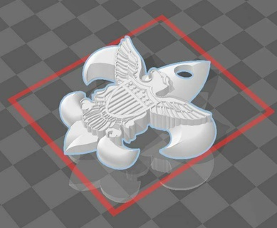 garçon scout insigne porte clés bijoux aigle imprimable 3d print model - Mito3D