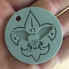 boy scout logo keychain jewelry keychains 3d print model - Mito3D