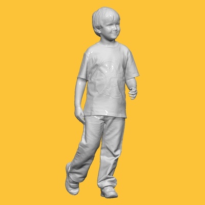 garoto caminhando personagem diorama crianças aluna diecast 1 64 corpo 32 brincar miniatura humano miniaturas estatuetas 3d print model - Mito3D