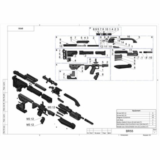 br55 - anniversary battle rifle - halo - printable 3d model - stl + cad bundle - personal use  3d print model - Mito3D